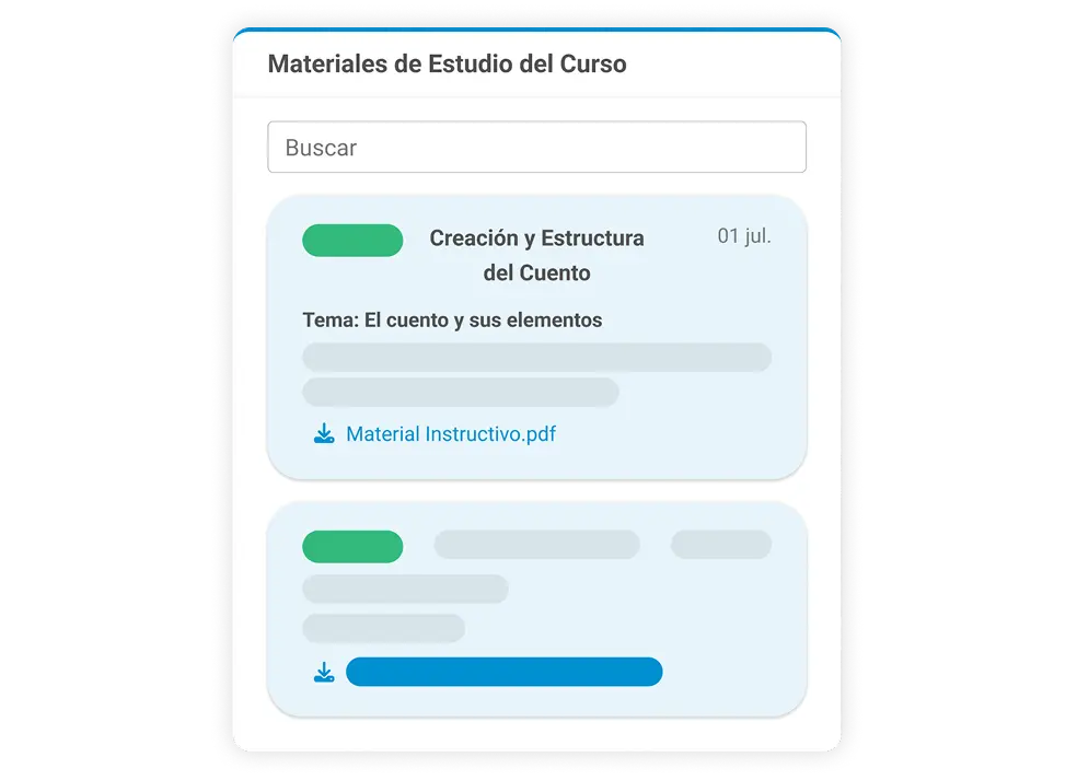 Acceso a Material